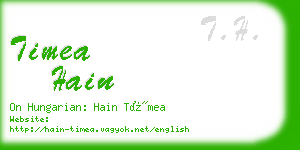 timea hain business card